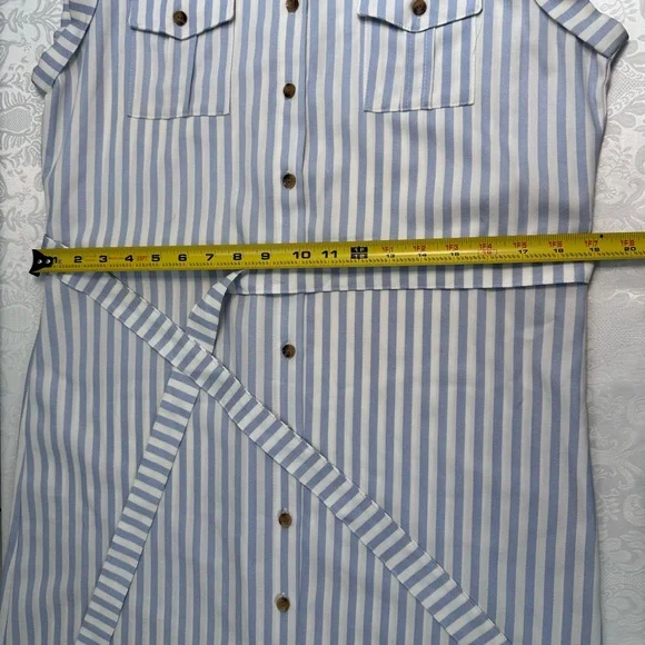 bishop + young White and Blue Tie Front Sundress - Picture 5 of 11